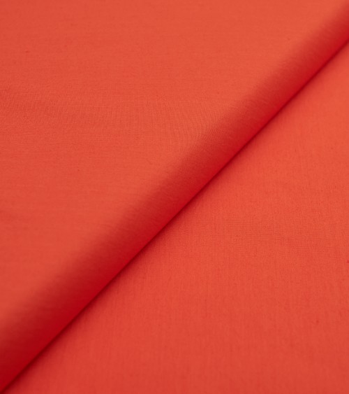 Léger coton rouge vermillon