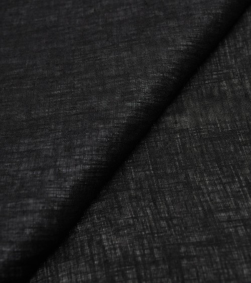 Black veil linen fabric