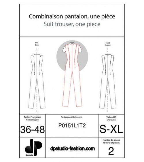 Combinaison pantalon, une pièce ( en stretch )