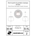 Short, à partir du pantalon classique de base à pinces