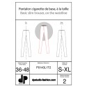 Pantalon cigarette de base, à la taille ( slim )