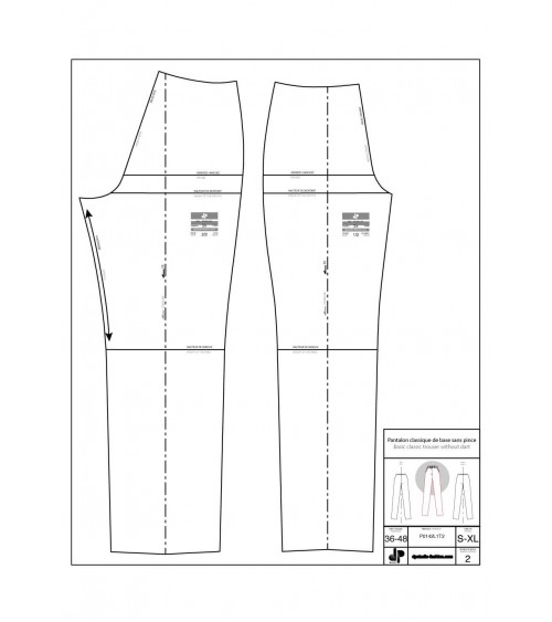 Pantalon cigarette de base, à la taille ( slim )