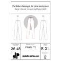 Pantalon classique de base, sans pince ( plus sportwear )