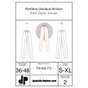 Pantalon classique de base ( une pince devant, deux pinces dos )