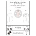 Veste tailleur sans découpe ( 2 morceaux )