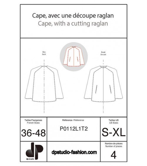 Cape, avec une découpe raglan