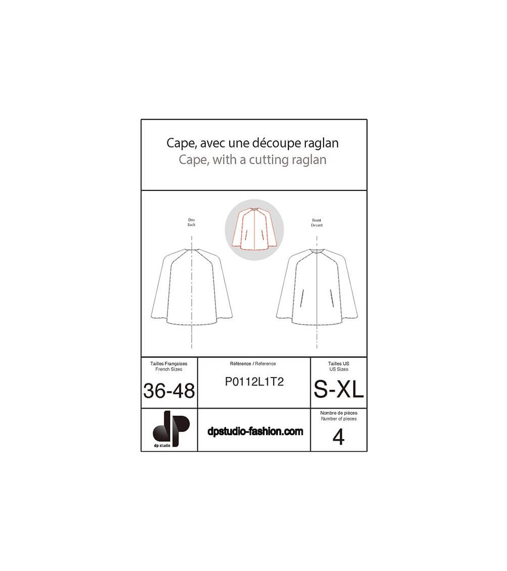 Cape, avec une découpe raglan