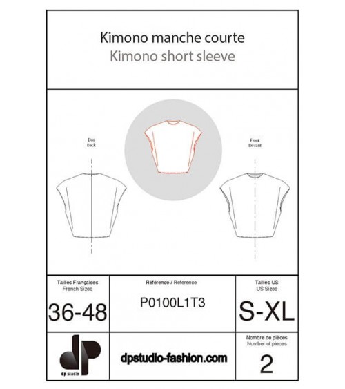 Kimono manche courte