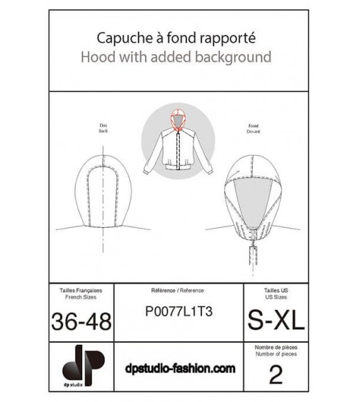 Capuche à fond rapporté