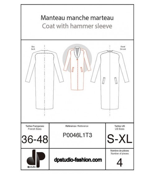 Manteau manche marteau