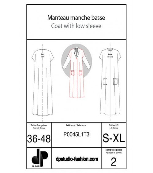 Manteau manche basse