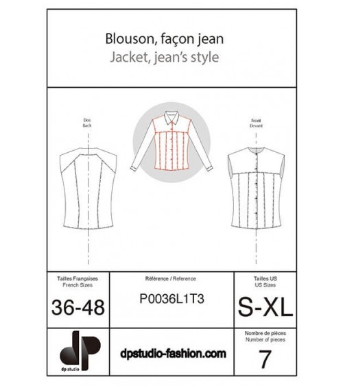 Blouson, façon jean