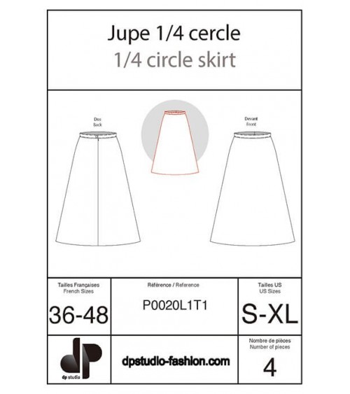 Jupe quart de cercle