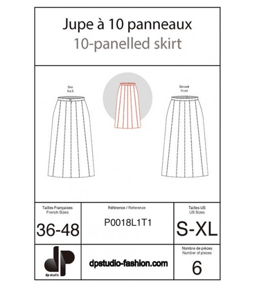 Jupe à dix panneaux