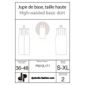 Jupe de base, taille haute