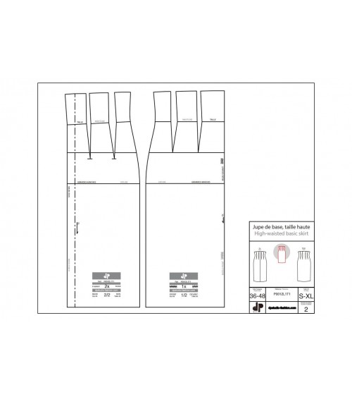 Jupe de base, taille haute