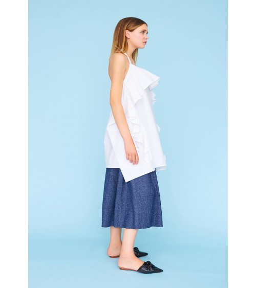 Robe dos nu, volantée