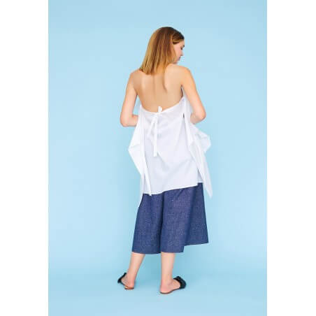 Robe dos nu, volantée