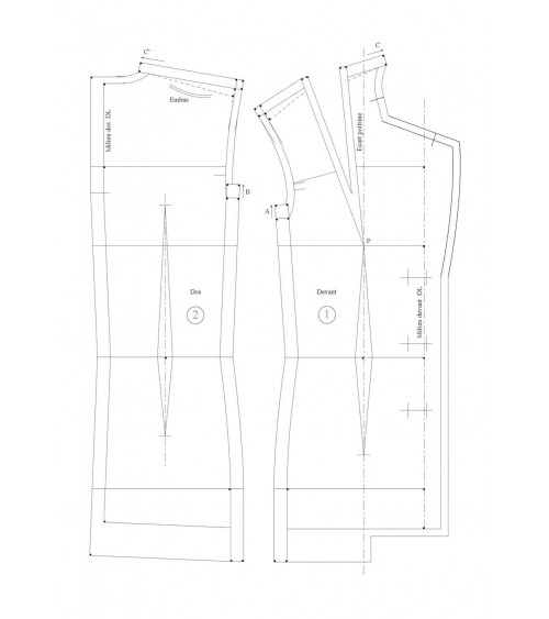 Couturage pour la doublure de la veste tailleur de base trois morceaux (luxe)