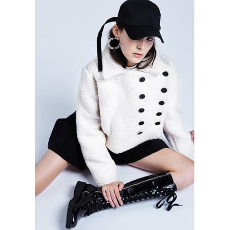Le 103a and b - Asymmetric double-breasted pea-coat