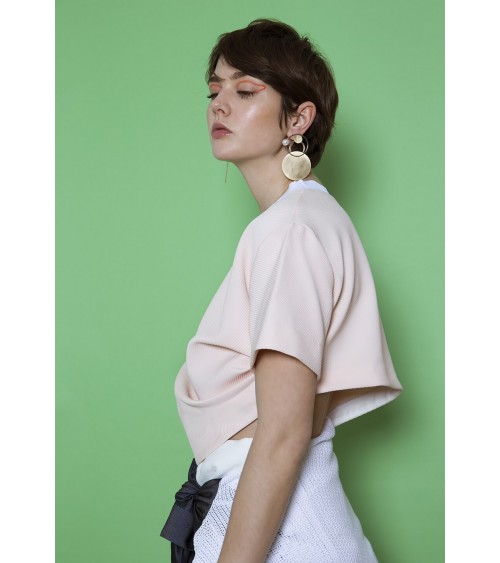 Top à plis, asymétrique