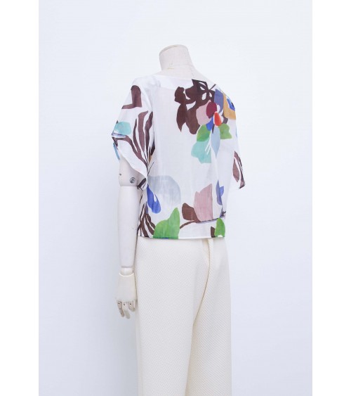 Robe/top trapèze, manches tulipes