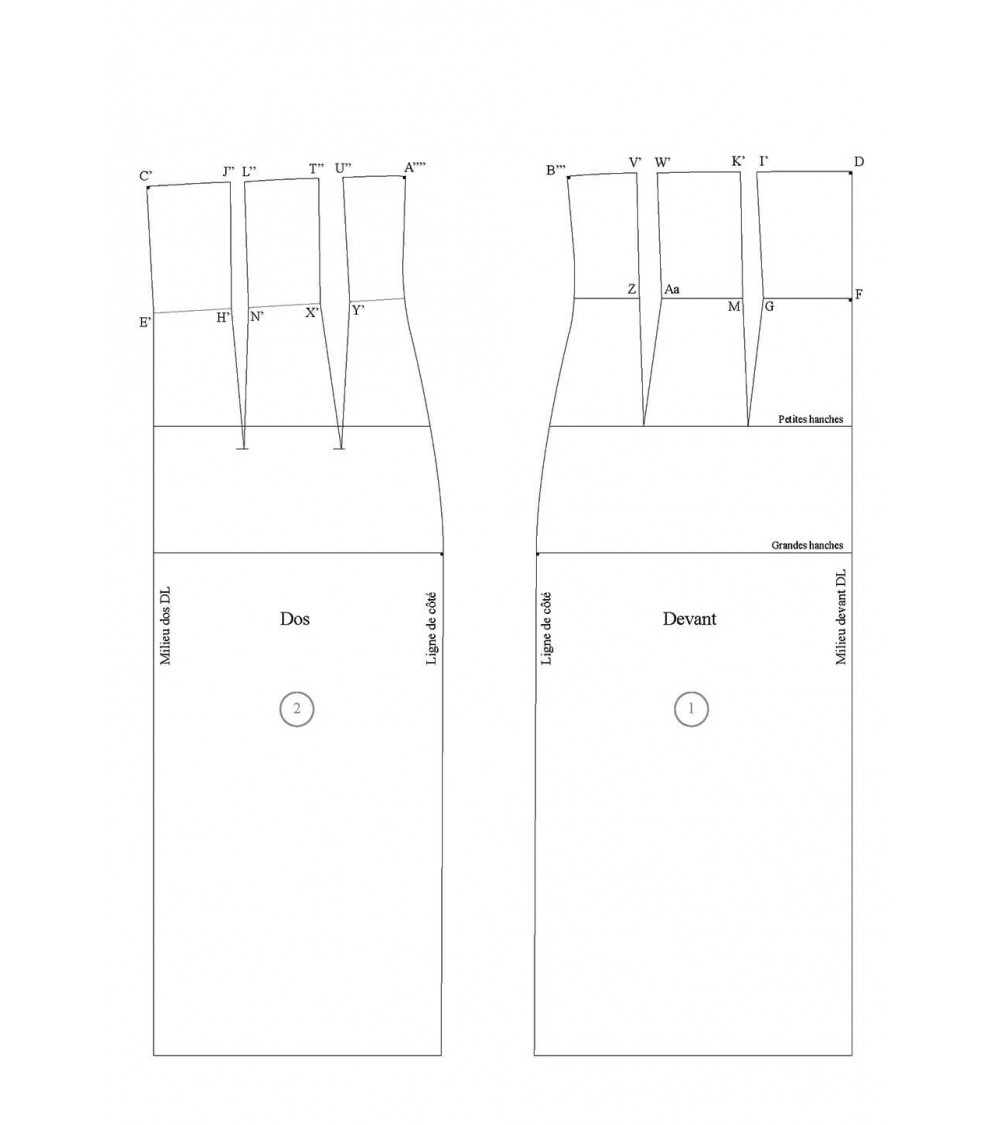 High-waisted skirt base