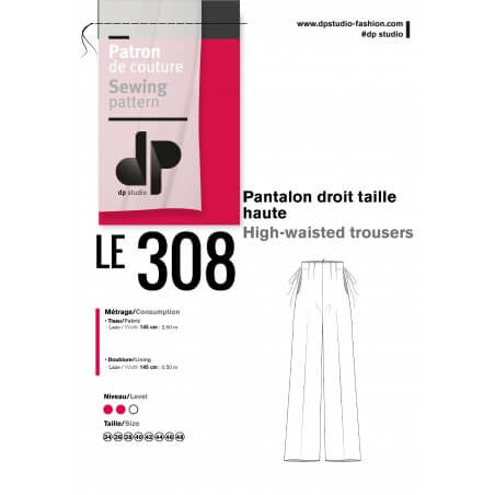 Le 308 Théo - Pantalon droit taille haute