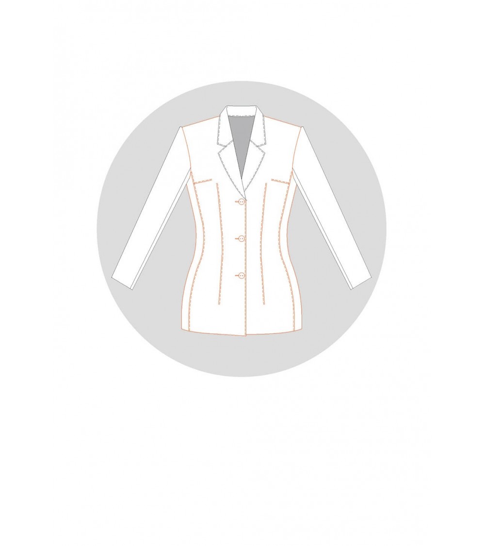 Tailored jacket base (3 pieces) with shoulder dart pivot