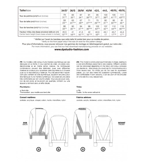 le 506a et b -Sweat asymétrique