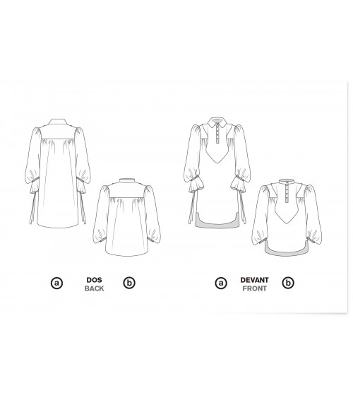 le 605a et b - Blouse-robe