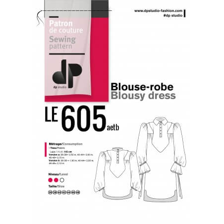 le 605a and b - Blousy dress