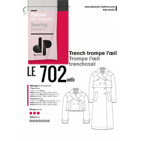 le 702a and b - Trompe l’oeil trenchcoat