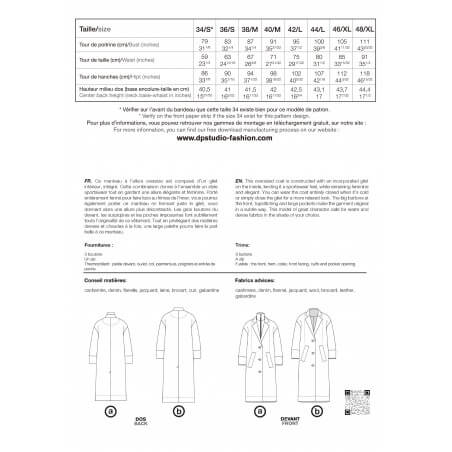 le 809a et b - Manteau gilet intégré