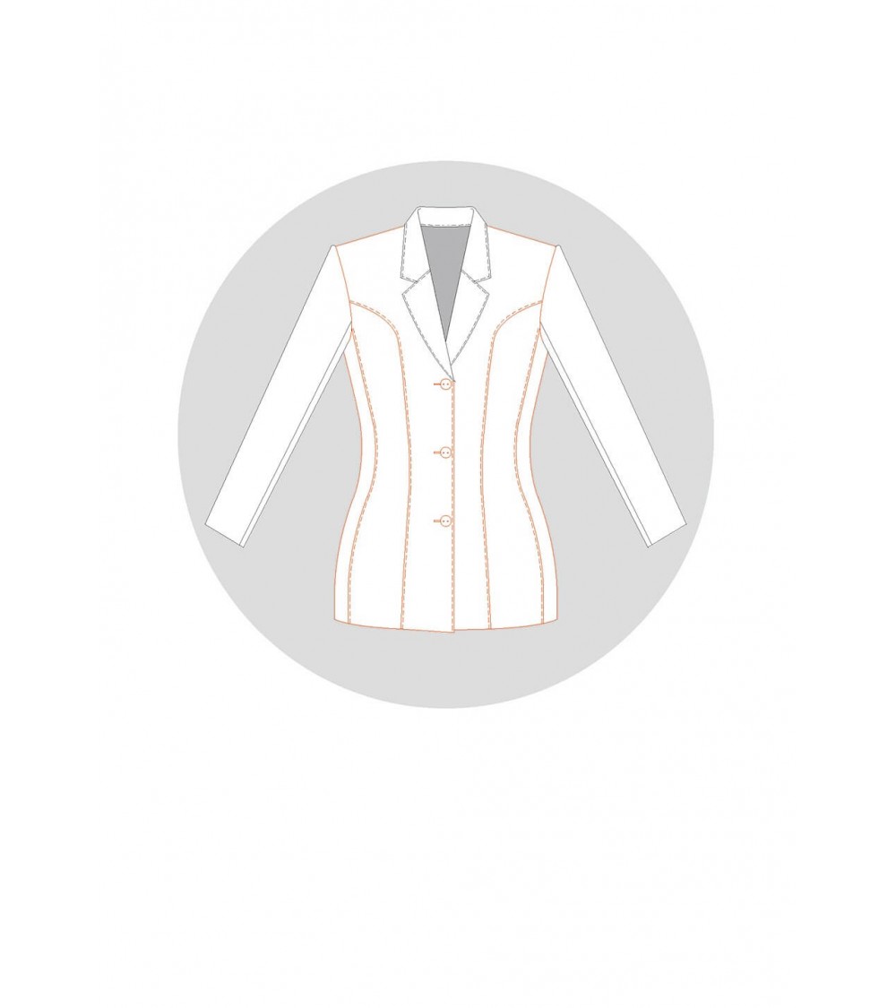 Shoulder dart transfer into a princess seam (tailored jacket base)