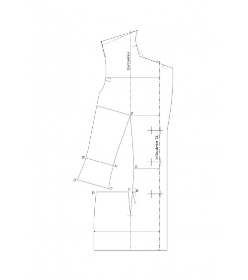 Pivot de pince d’épaule dans une découpe de poche (veste tailleur de base)