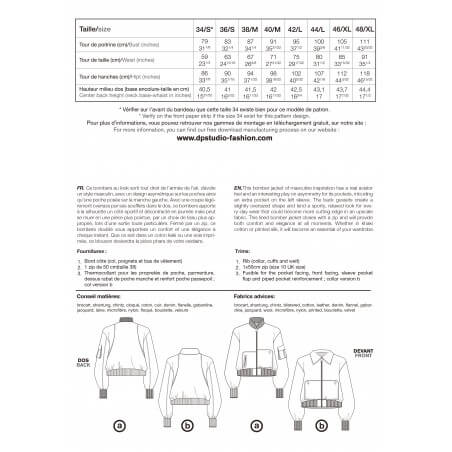Le 203 - Bomber jacket with asymmetric pockets