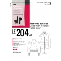 le 204a and b - Coat with incorporated scarf