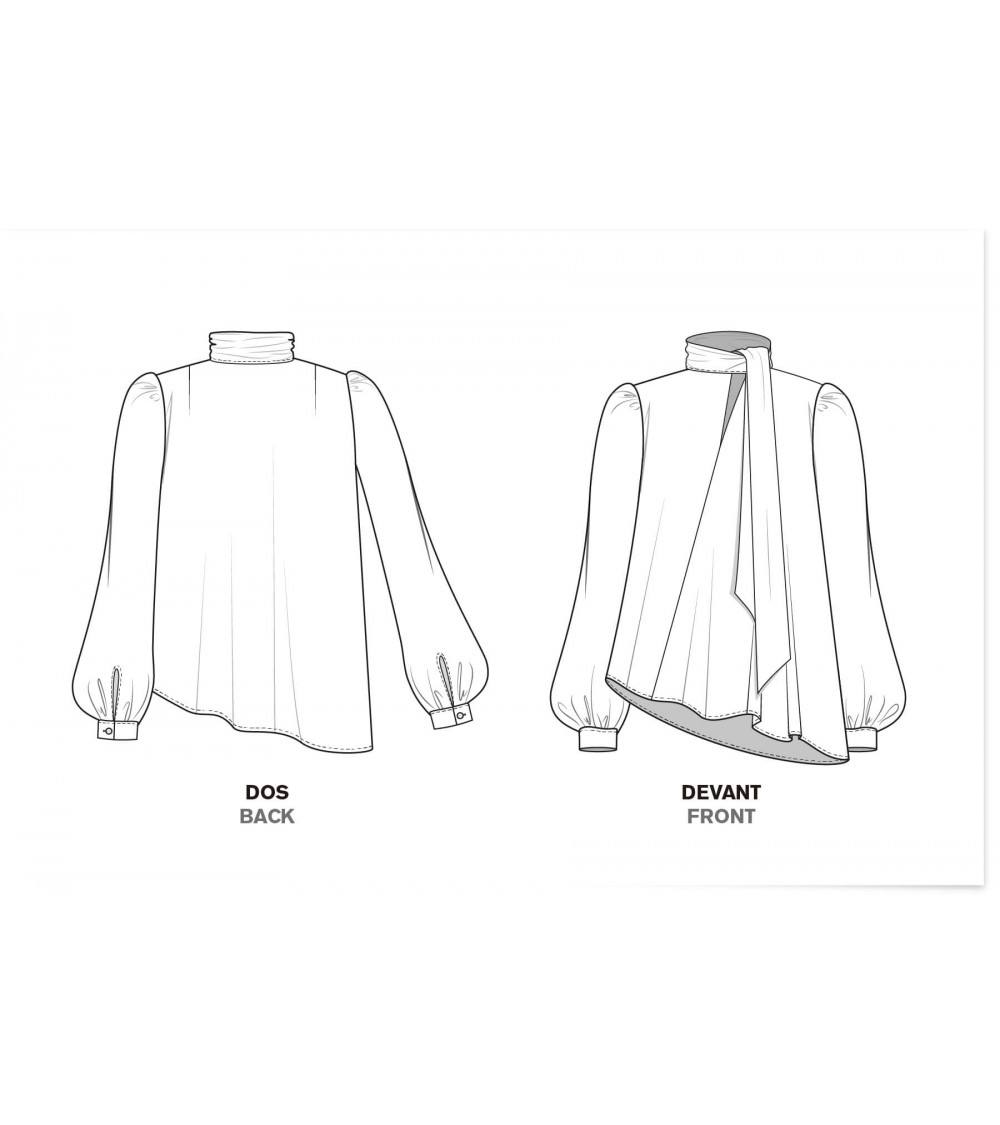 Le 608 Tieneck blouse PDF