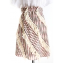 Panel skirt cut on the bias