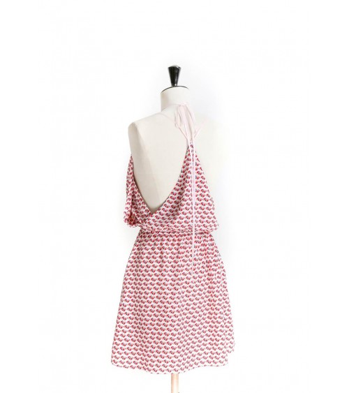 Panel dress, cut at the waist