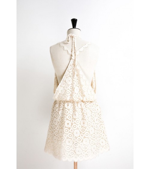 Panel dress, cut at the waist
