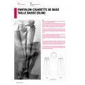 Pantalon cigarette de base taille basse (slim)