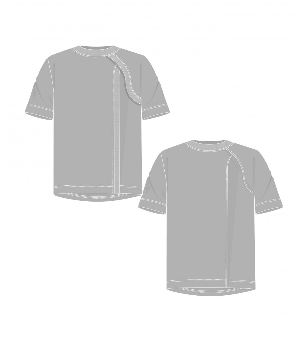 Le 1400 T-shirt with asymmetric seam details