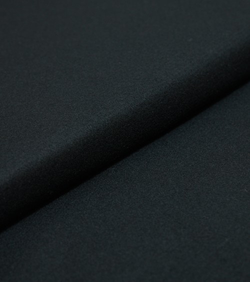 Black wool sheet fabric