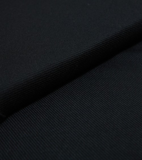 Black serge pure wool fabric