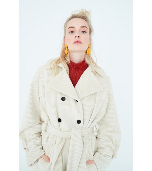 Manteau Femme Trench Coat Double Boutonnage - Manches Longues, Couleur Unie, Pour Automne/hiver/printemps