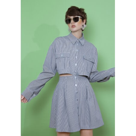 Loose-fit dress/shirt in two parts