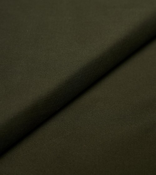 Khaki plain cotton fabric